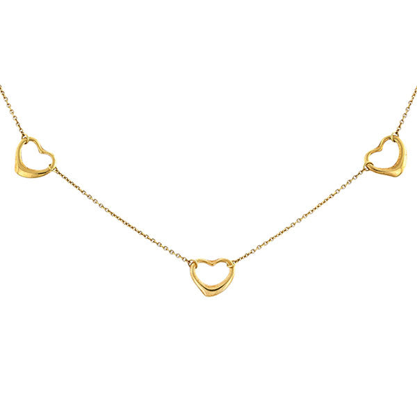 Vintage Tiffany &amp; Co. Triple Open Heart Necklace::