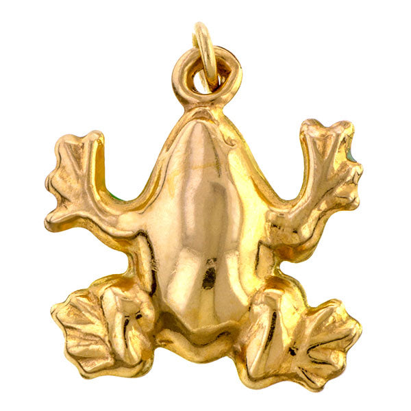 Vintage Enamel Frog Charm