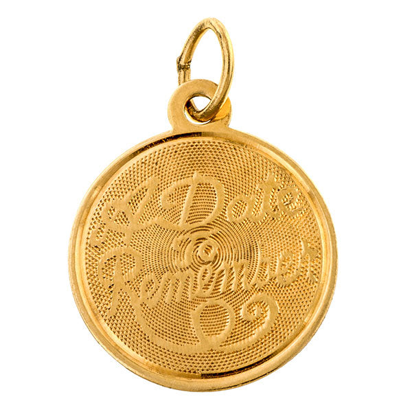 Vintage Date to Remember Charm