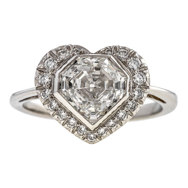 Estate Diamond Heart Ring