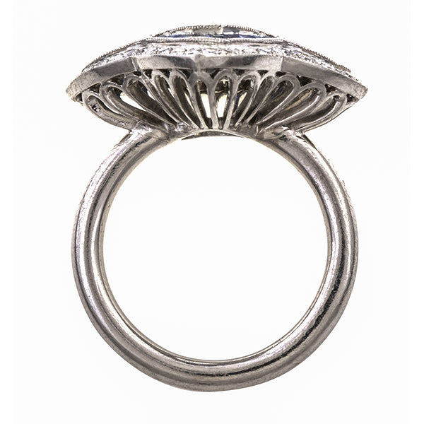 Estate Engagement Ring, Pear Shaped Diamond 1.52ct., sold by Doyle & Doyle an antique and vintage jewelry boutique.