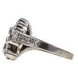 Vintage Foliate Motif Diamond Ring sold by Doyle & Doyle an antique and vintage jewelry store.