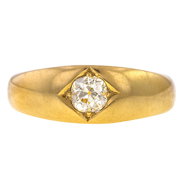 Antique Victorian ring: a Yellow Gold Old Mine Cut Diamond Engagement Ring sold by Doyle & Doyle vintage and antique jewelry boutique.