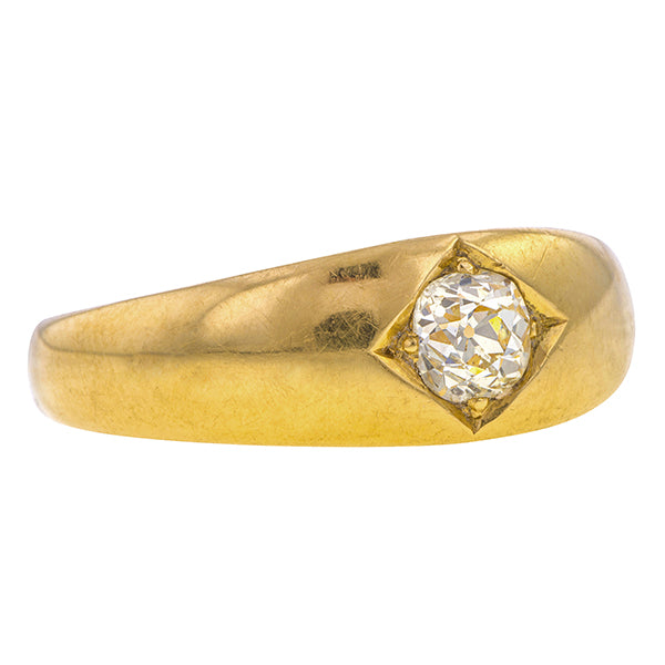 Antique Victorian ring: a Yellow Gold Old Mine Cut Diamond Engagement Ring sold by Doyle & Doyle vintage and antique jewelry boutique.