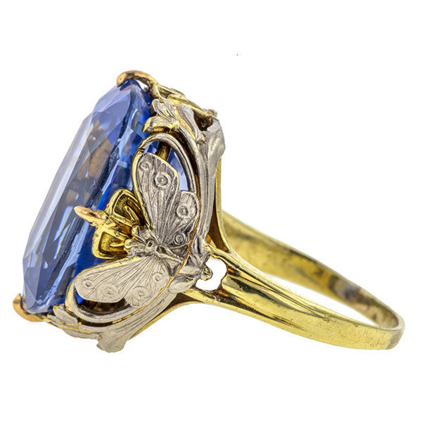 Art Nouveau Sapphire Butterfly Ring, sold by Doyle & Doyle vintage and antique jewelry boutique.