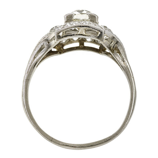 Art Deco Engagement Ring, Old Euro 0.72ct., sold by Doyle & Doyle vintage and antique jewelry boutique.
