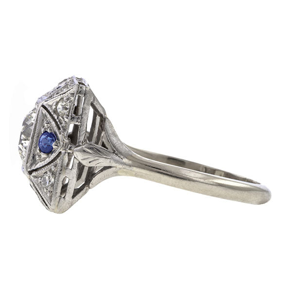 Art Deco Engagement Ring, Old European cut