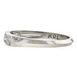 Vintage ring: a Platinum Channel Set Single Cut Diamond Wedding Band sold by Doyle & Doyle vintage and antique jewelry boutique.