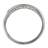 Vintage ring: a Platinum Channel Set Single Cut Diamond Wedding Band sold by Doyle & Doyle vintage and antique jewelry boutique.