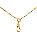 Vintage necklace: a Yellow Gold With Rock Crystal And Garnet Chain sold by Doyle & Doyle vintage and antique jewelry boutique.