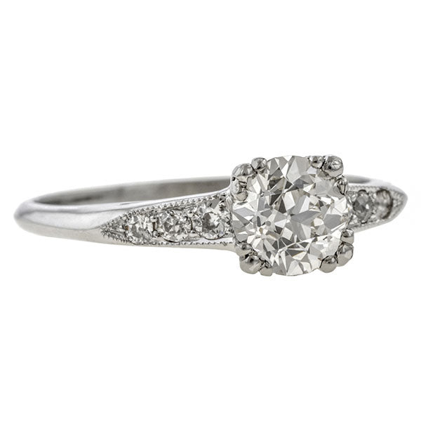 Vintage ring: a Platinum Old European Cut Diamond Engagement Ring sold by Doyle & Doyle vintage and antique jewelry boutique.