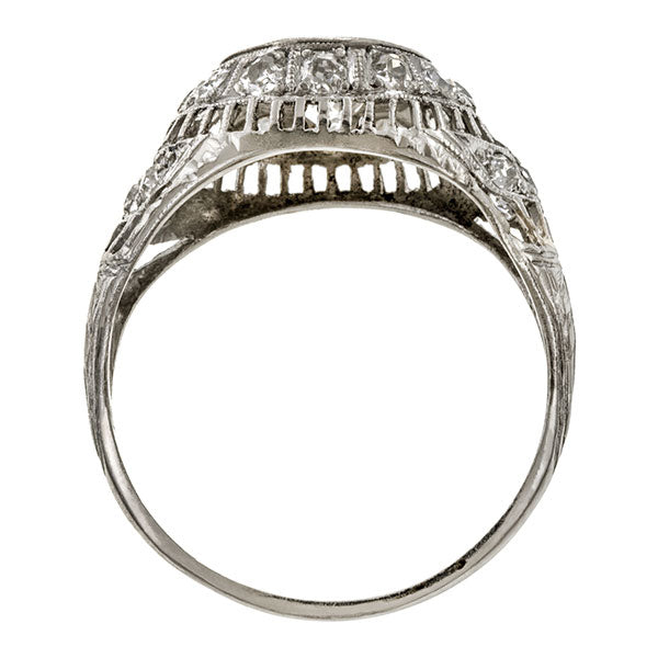 Art Deco Ring: a Platinum Old European Cut Diamond Engagement Ring sold by Doyle & Doyle vintage and antique jewelry boutique.