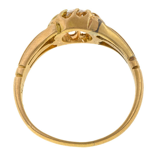 Victorian ring: a Yellow Gold Transition Round Brilliant Cut Diamond Ring sold by Doyle & Doyle vintage and antique jewelry boutique.