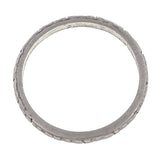 Vintage Patterned Wedding Band Ring, Platinum sold by Doyle & Doyle vintage and antique jewelry boutique.