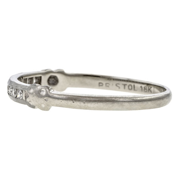Vintage ring: a Diamond Wedding Band sold by Doyle & Doyle vintage and antique jewelry boutique.