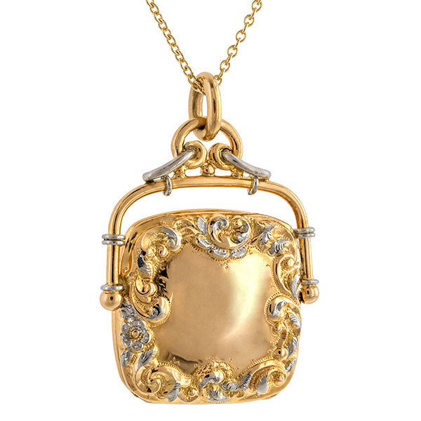 Vintage Fob Locket sold by Doyle & Doyle vintage and antique jewelry boutique. 