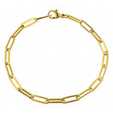 Gold Trombone Link Bracelet sold by Doyle & Doyle an antique & vintage jewelry store.