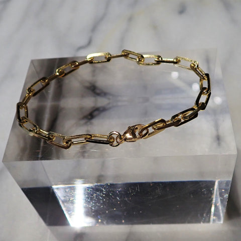 Trombone Link Bracelet sold by Doyle & Doyle an antique & vintage jewelry store.