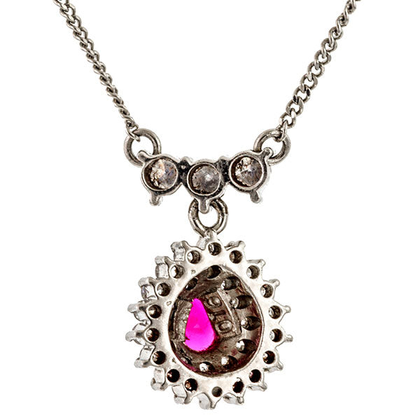 Ruby & Diamond Pendant Necklace