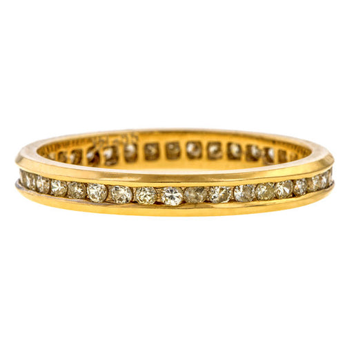 Vintage Diamond Eternity Wedding Band Ring sold by Doyle & Doyle vintage and antique jewelry boutique.