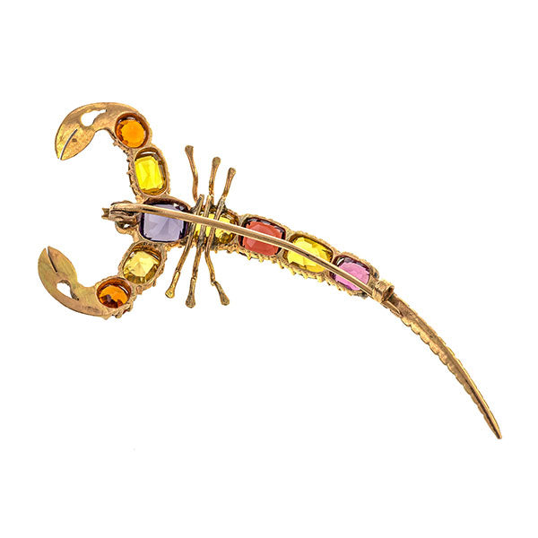 Vintage Scorpion Pin sold by Doyle & Doyle vintage and antique jewelry boutique.