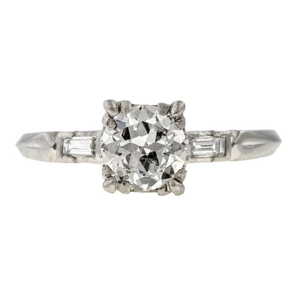 Vintage Engagement Ring, RBC 0.78ct. sold by Doyle & Doyle vintage and antique jewelry boutique.