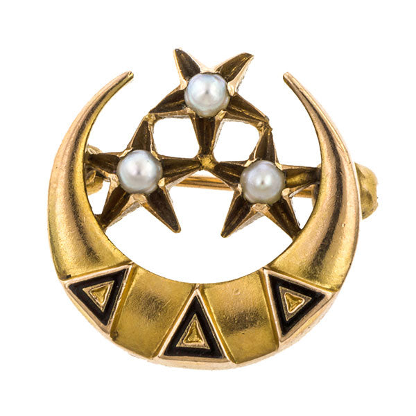 Antique Tri Delta Sorority Pin sold by Doyle & Doyle vintage and antique jewelry boutique.