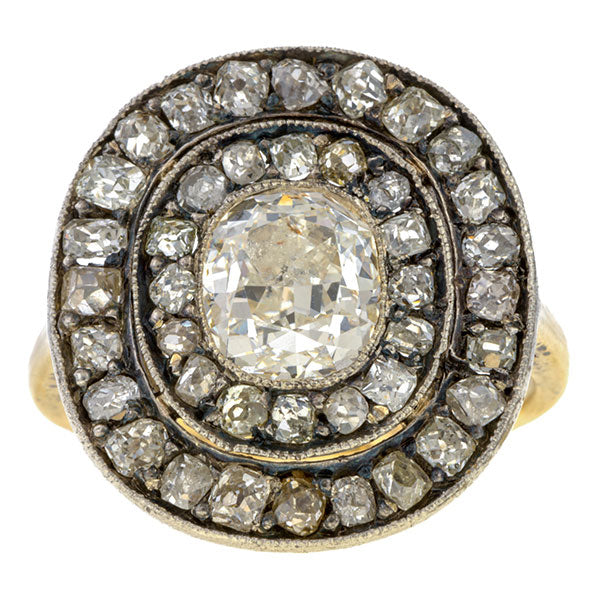 Antique Engagement Ring, Cushion cut 2.03ct. sold by Doyle & Doyle vintage and antique jewelry boutique.