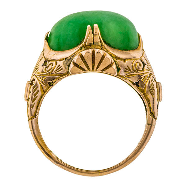 Vintage Jade Ring sold by Doyle & Doyle vintage and antique jewelry boutique.