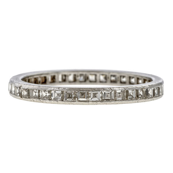 Art Deco Square cut Eternity Band sold by Doyle & Doyle vintage and antique jewelry boutique.