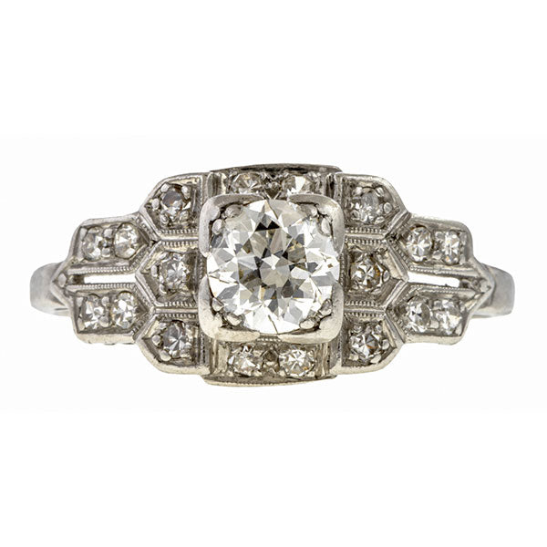 Antique Engagement Ring, Old Mine 0.62ct. sold by Doyle & Doyle vintage and antique jewelry boutique.