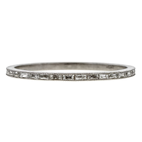 French Cut Baguette 0.35ctw Eternity Band sold by Doyle and Doyle an antique and vintage jewelry boutique