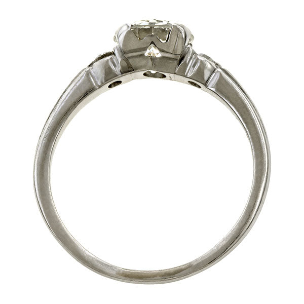 Vintage Engagement Ring, Old Euro 1.11ct sold by Doyle & Doyle vintage and antique jewelry boutique.