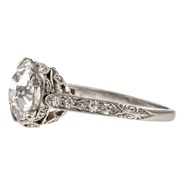 Vintage Tiffany & Co. Engagement Ring, Old Euro. 2.50ct. sold by Doyle & Doyle vintage and antique jewelry boutique.