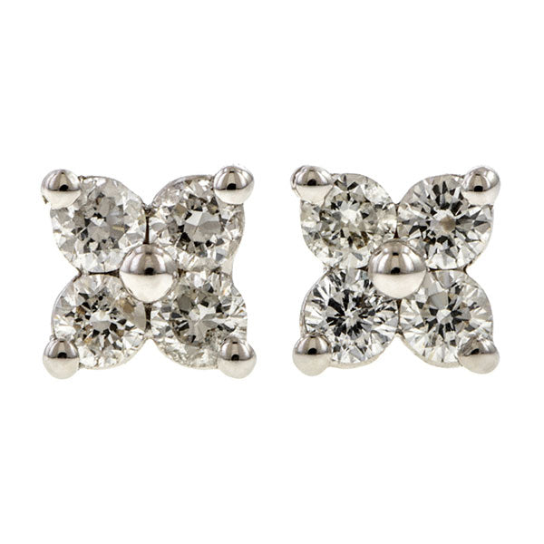 Diamond Cluster Stud Earrings, 0.14ctw.