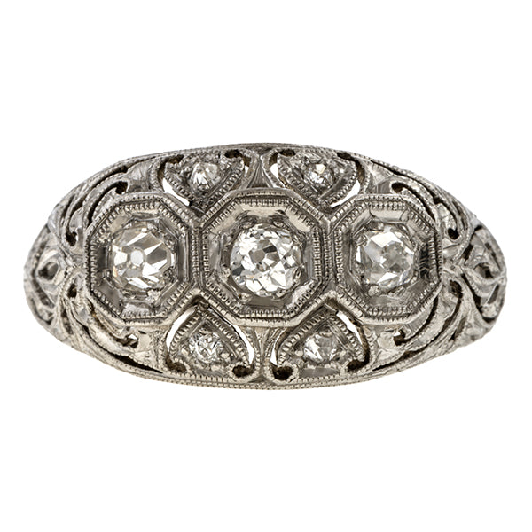Art Deco Diamond Ring, 0.43ctw. sold by Doyle & Doyle vintage and antique jewelry boutique.
