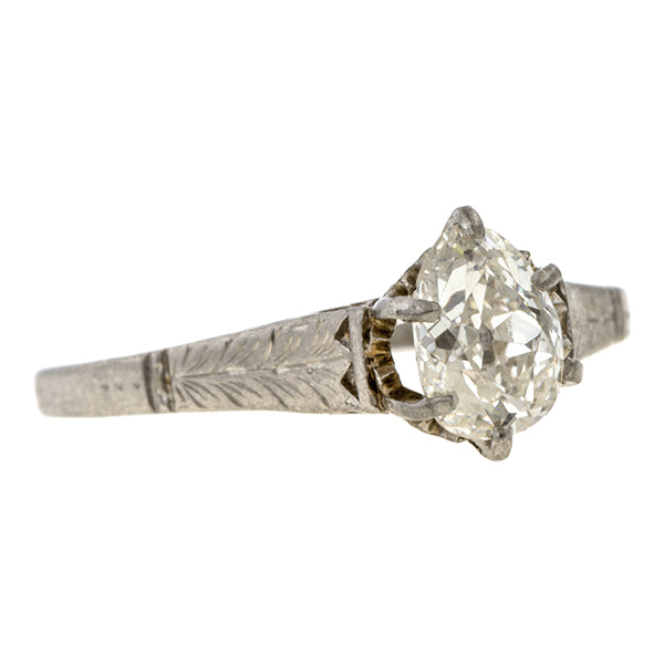Antique Pear Shaped Diamond Solitaire Ring, 0.65ctw. sold by Doyle & Doyle vintage and antique jewelry boutique.