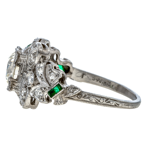Vintage Engagement Ring, Old Euro 1.56ct. sold by Doyle & Doyle vintage and antique jewelry boutique.