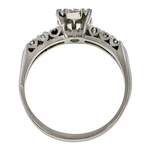 Vintage Engagement Ring, Old Mine 0.92ct. sold by Doyle & Doyle vintage and antique jewelry boutique.