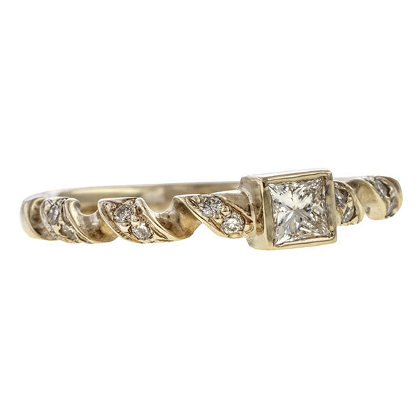 Estate Diamond, Brown Diamond & Purple Sapphire Stacking Rings sold by Doyle & Doyle vintage and antique jewelry boutique.