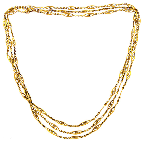 Victorian Fancy Link Chain Necklace