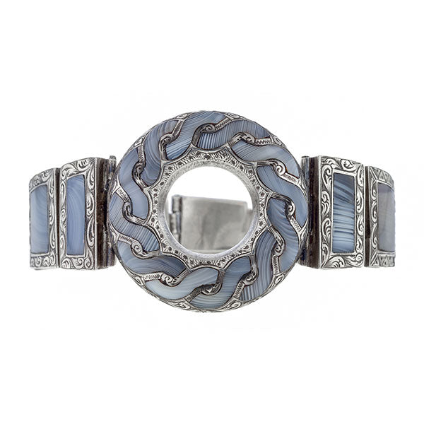 Victorian Scottish Agate Bracelet sold by Doyle & Doyle an antique & vintage jewelry boutique.