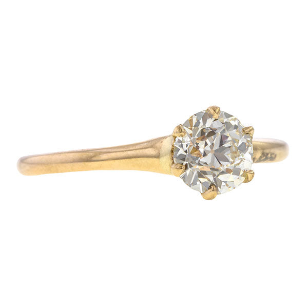 Vintage Solitaire Engagement Ring, Old Euro 0.83ct. sold by Doyle & Doyle vintage and antique jewelry boutique.