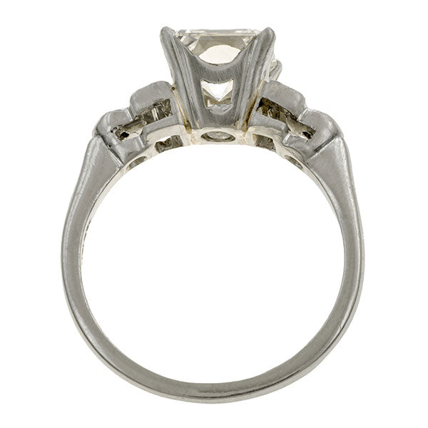 Vintage Asscher Cut Engagement Ring Step Sides, 2.01ct. sold by Doyle & Doyle vintage and antique jewelry boutique.