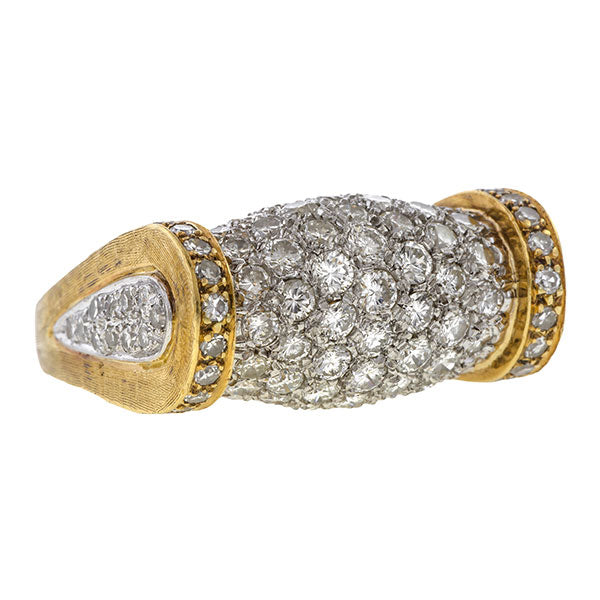 Retro Pave Set Diamond Ring