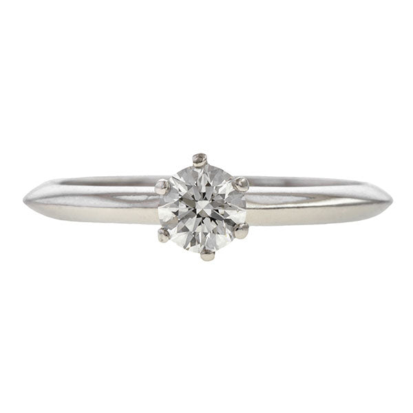 Vintage Tiffany & Co Engagement Ring, 0.35ct. sold by Doyle & Doyle vintage and antique jewelry boutique.