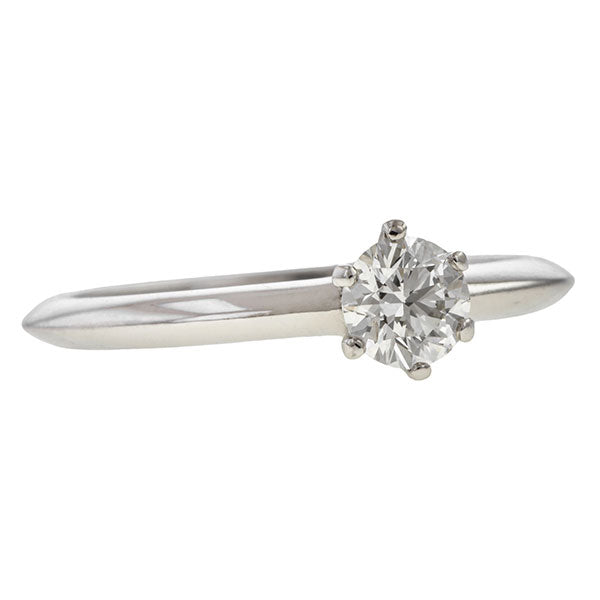 Vintage Tiffany & Co Engagement Ring, 0.35ct. sold by Doyle & Doyle vintage and antique jewelry boutique.