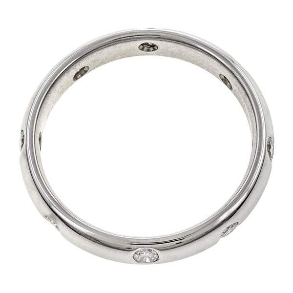 Vintage Scatter Set Diamond Wedding Band sold by Doyle & Doyle vintage and antique jewelry boutique.