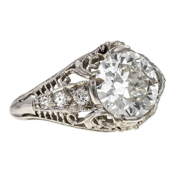 Vintage Engagement Ring, Circular Brilliant 1.86ct. sold by Doyle & Doyle vintage and antique jewelry boutique.