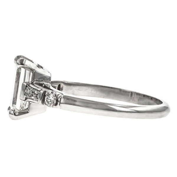 Vintage Engagement Ring, Emerald Cut 1.11ct. sold by Doyle & Doyle vintage and antique jewelry boutique.